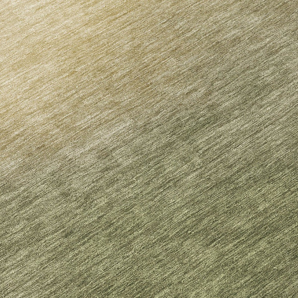 HomeRoots 8' Round Abstract Area Rug in Olive Green, Beige & Wheat – Washable & Durable for Indoor/Outdoor Use 691346