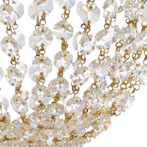 Chelsea House Barton Venetian Gold Pendant With Clear Crystal Accents — Italian-Made Elegant Lighting For Dining/Entryway 69135