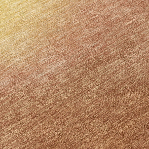 HomeRoots 5' Modern Rust Orange & Wheat Abstract Washable Area Rug for Indoor/Outdoor High-Traffic Spaces 691351