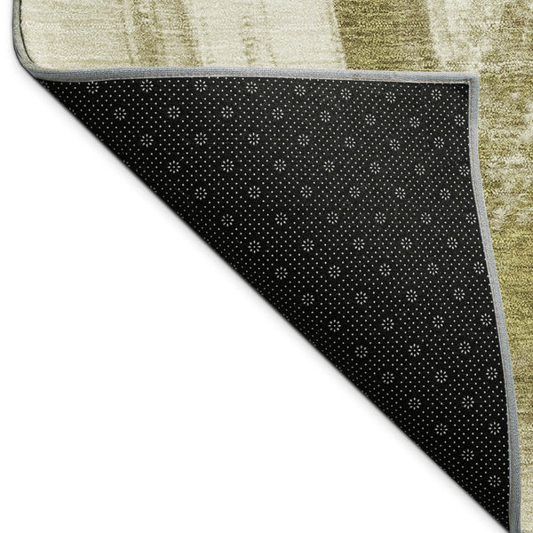 HomeRoots 10' Khaki Beige and Brown Abstract Area Rug - Washable, Stain Resistant, Perfect for Indoor/Outdoor Use! 691361