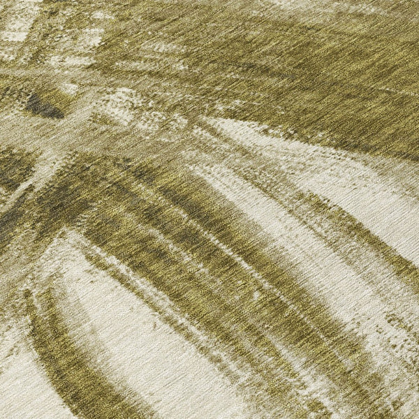 HomeRoots 10' Khaki Beige and Brown Abstract Area Rug - Washable, Stain Resistant, Perfect for Indoor/Outdoor Use! 691361