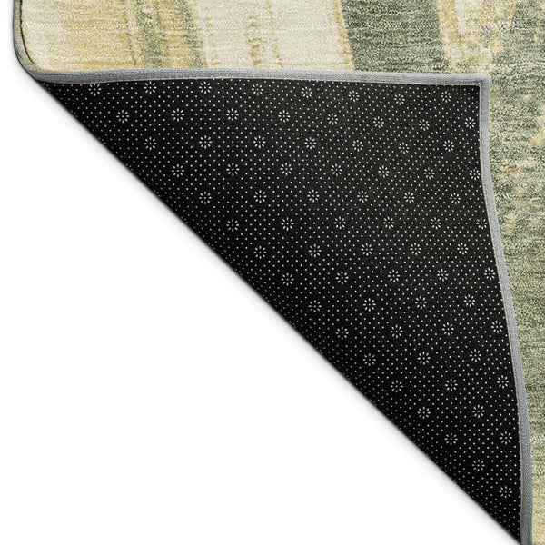 HomeRoots 9' Olive Green Abstract Area Rug – Modern Washable Design for Indoor & Outdoor High Traffic Spaces 691372