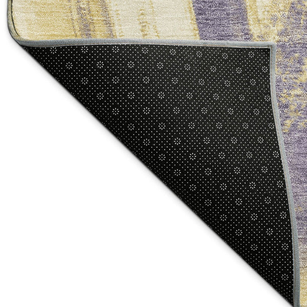 HomeRoots 10' X 14' Plum Gold Beige Abstract Indoor Outdoor Area Rug - Stylish, Durable, Washable & Versatile 691379