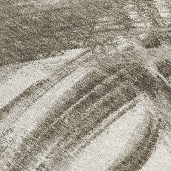 HomeRoots 9' X 12' Washable Taupe and Ivory Abstract Area Rug – Durable, Stylish for Indoor/Outdoor Spaces! 691384