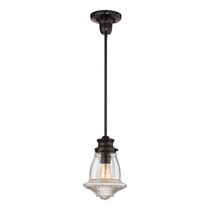 Schoolhouse 8'' Wide 1-Light Mini Pendant - Oil Rubbed Bronze 69139-1 Elk Lighting