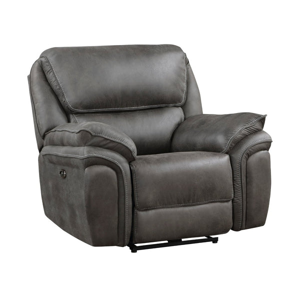 English Elm Plush Power Reclining Sofa Set 3 Piece Microfiber Living Room Usb Charging Suite Gray B011S01288