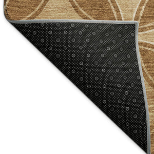 HomeRoots 10' X 14' Versatile Rust and Beige Geometric Area Rug - Durable, Washable, Indoor/Outdoor Style! 691469