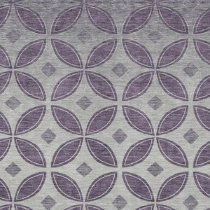 HomeRoots 10' Geometric Washable Area Rug in Plum & Ivory – Durable, Stylish, Indoor/Outdoor Perfect Accent! 691475