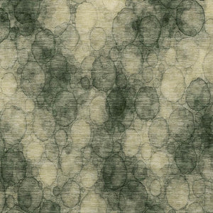 HomeRoots 5' Indoor Outdoor Area Rug in Artichoke Green & Wheat - Modern Abstract Design, Washable & Durable 691483