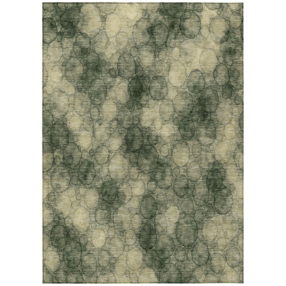 HomeRoots 10' Artichoke Green & Wheat Abstract Area Rug - Durable, Washable, Versatile for Indoor & Outdoor Use 691487