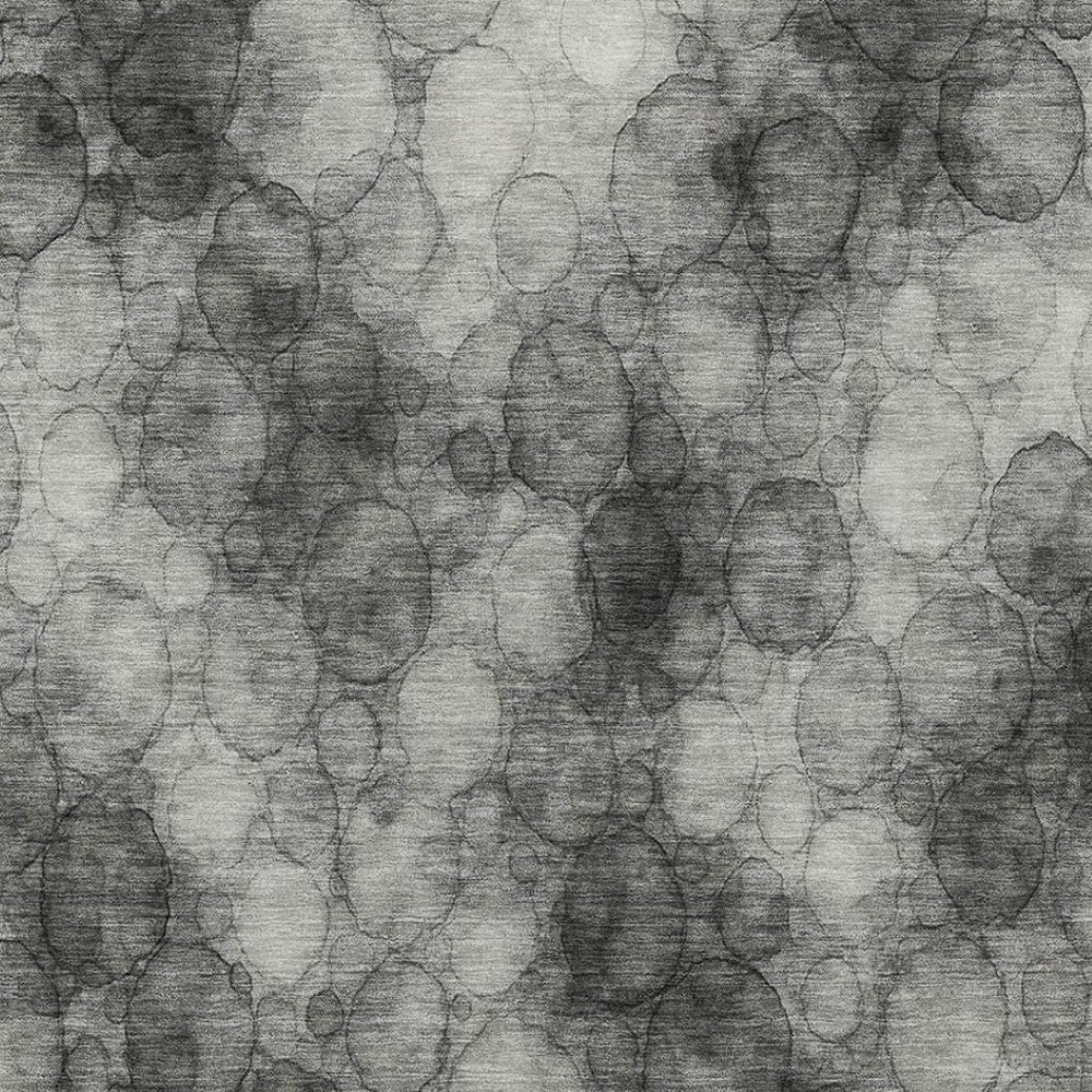 HomeRoots 9' X 12' Abstract Area Rug in Ivory, Gray & Black - Stylish, Durable, Washable for Indoor/Outdoor Use 691492