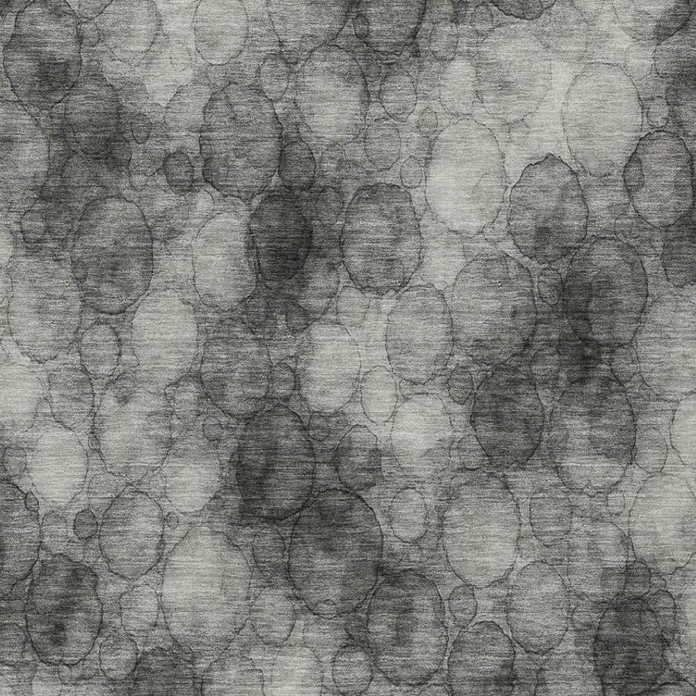 HomeRoots 10' Versatile Ivory Gray & Black Abstract Washable Area Rug for Indoor/Outdoor Living Spaces 691493