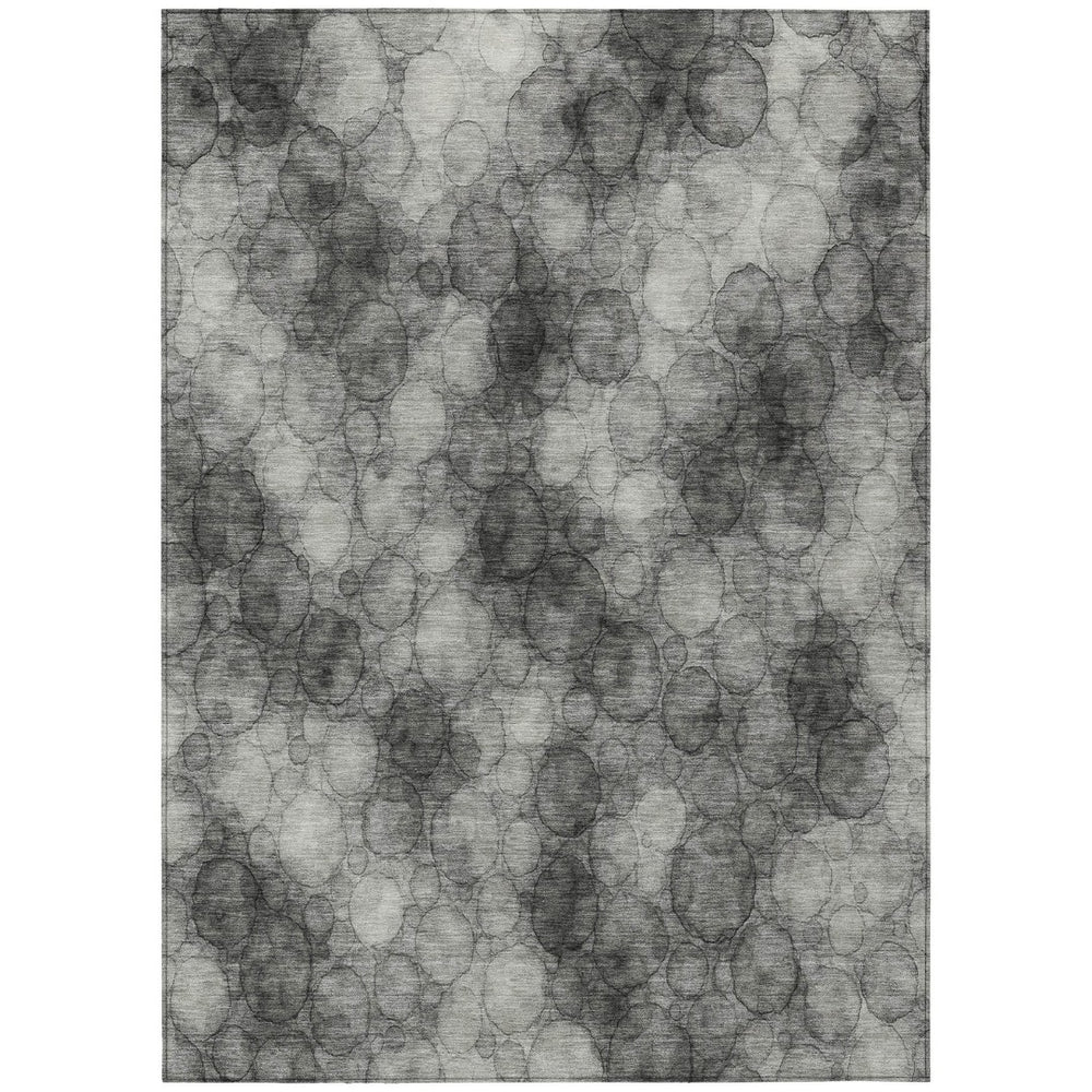 HomeRoots 10' Versatile Ivory Gray & Black Abstract Washable Area Rug for Indoor/Outdoor Living Spaces 691493