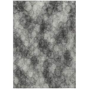 HomeRoots 10' Versatile Ivory Gray & Black Abstract Washable Area Rug for Indoor/Outdoor Living Spaces 691493