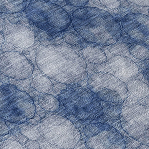 HomeRoots 5' X 8' Navy Blue & Ivory Abstract Rug - Stylish, Washable, Durable for Indoor & Outdoor Spaces! 691495