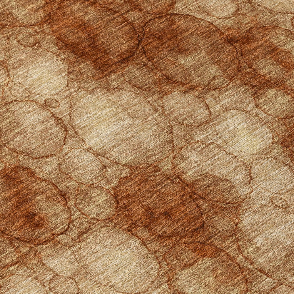 HomeRoots 10' X 14' Rust & Orange Abstract Washable Area Rug – Durable, Stylish, Ideal for Indoor/Outdoor Use! 691505