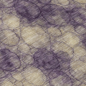 HomeRoots 9' X 12' Stylish Plum & Wheat Abstract Rug - Washable, Durable for Indoor/Outdoor Spaces, Easy Care 691510