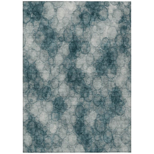 HomeRoots 10' Turquoise and Ivory Abstract Area Rug - Stylish, Washable, Indoor/Outdoor Design for Any Space 691517