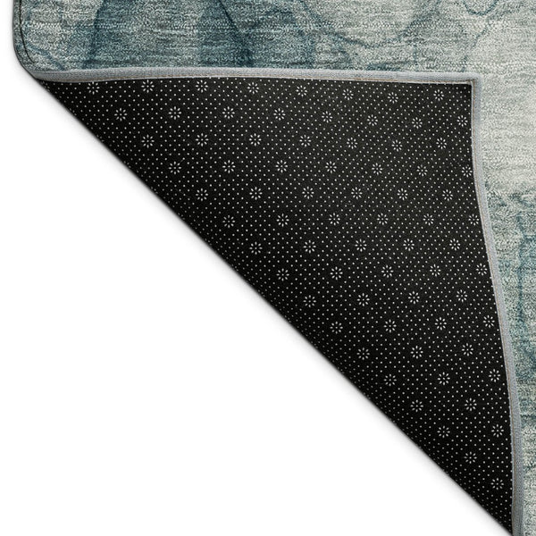 HomeRoots 10' Turquoise and Ivory Abstract Area Rug - Stylish, Washable, Indoor/Outdoor Design for Any Space 691517