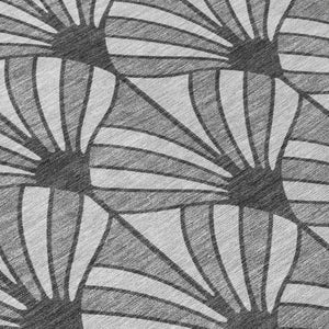 HomeRoots 10' Coastal Seashell Washable Area Rug in Gray & Charcoal - Durable Indoor/Outdoor Decor Solution 691541