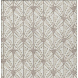 HomeRoots 5' X 8' Coastal Seashell Washable Area Rug – Durable, Stain-Resistant for Indoor/Outdoor Spaces 691543