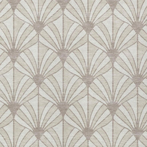 HomeRoots 8' X 10' Coastal Seashell Area Rug - Ivory, Beige & Taupe for Indoor/Outdoor Use, Easy Care & Durable 691545