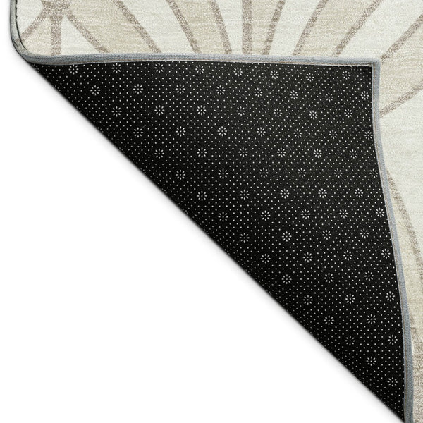 HomeRoots 9' X 12' Versatile Ivory Beige Seashell Area Rug - Washable, Durable, Indoor/Outdoor Charm for Every Space 691546