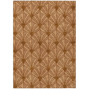 HomeRoots 9' X 12' Seashell Washable Area Rug - Coastal Charm for Indoor/Outdoor Spaces, Easy Care & Durable Design 691558