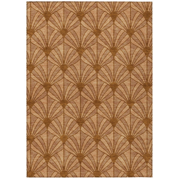 HomeRoots 9' X 12' Seashell Washable Area Rug - Coastal Charm for Indoor/Outdoor Spaces, Easy Care & Durable Design 691558
