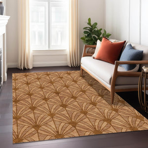 HomeRoots 9' X 12' Seashell Washable Area Rug - Coastal Charm for Indoor/Outdoor Spaces, Easy Care & Durable Design 691558