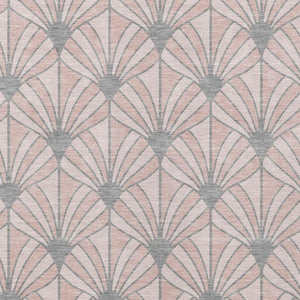 HomeRoots 9' X 12' Indoor/Outdoor Washable Area Rug – Stylish Seashell Design in Pink Coral & Gray, Durable & Easy Care 691564