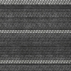 HomeRoots 5' Stylish Black, Gray & Silver Striped Washable Area Rug for Indoor/Outdoor High Traffic Spaces 691579