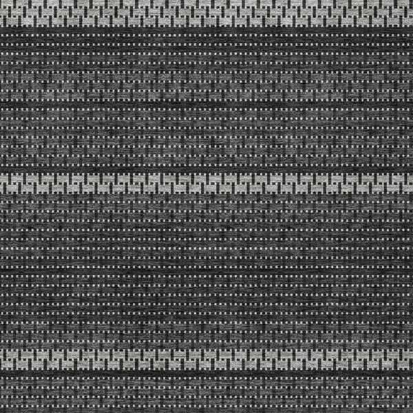 HomeRoots 5' Stylish Black, Gray & Silver Striped Washable Area Rug for Indoor/Outdoor High Traffic Spaces 691579