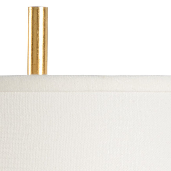 Chelsea House Jefferson Faceted Crystal Table Lamp With Antique Gold Leaf Accents And Brown Marble Base, Slim 31" 69158