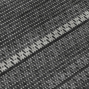 HomeRoots 8' Striped Indoor Outdoor Area Rug in Black, Gray & Silver - Stylish, Washable & Durable Design 691580