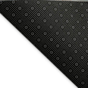HomeRoots 5' Striped Indoor Outdoor Area Rug in Moss Green, Wheat & Black - Durable, Washable & Versatile! 691585