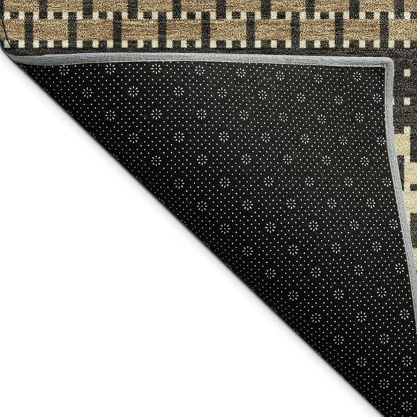 HomeRoots 9' Stylish Gold Beige Copper Striped Indoor Outdoor Area Rug - Durable, Washable & Versatile Design 691594