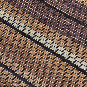 HomeRoots 9' X 12' Striped Washable Area Rug in Rust, Beige & Black - Durable Indoor/Outdoor Carpet for All Spaces 691612