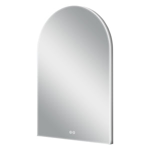 HomeRoots 39" Frameless Lighted Bathroom Vanity Mirror – Stylish Arched Design for Grooming and Ambiance 691621