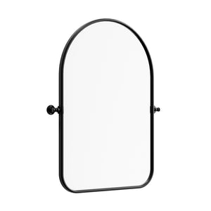 HomeRoots 36" Black Metal Arch Accent Mirror - Elegant Framed Design for Modern Spaces, Durable & Versatile Decor 691626