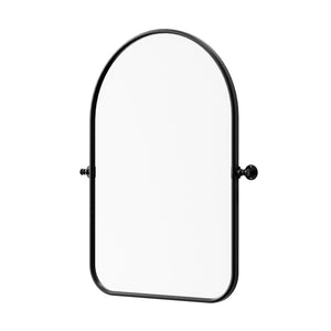 HomeRoots 36" Black Metal Arch Accent Mirror - Elegant Framed Design for Modern Spaces, Durable & Versatile Decor 691626