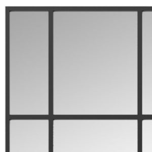 HomeRoots 63" Black Iron Geometric Window Pane Full-Length Mirror – Stylish & Versatile for Any Space 691632