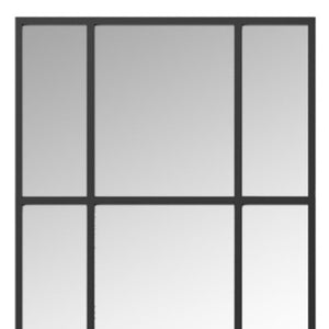 HomeRoots 63" Black Iron Geometric Window Pane Full-Length Mirror – Stylish & Versatile for Any Space 691632