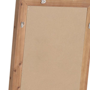 HomeRoots 65" Elegant Brown Solid Wood Full-Length Mirror with Stand - Perfect for Any Space & Style! 691635