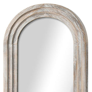 HomeRoots 64" Elegant Arched Full-Length Mirror in White Solid Wood Frame - Perfect for Any Decor Style! 691636
