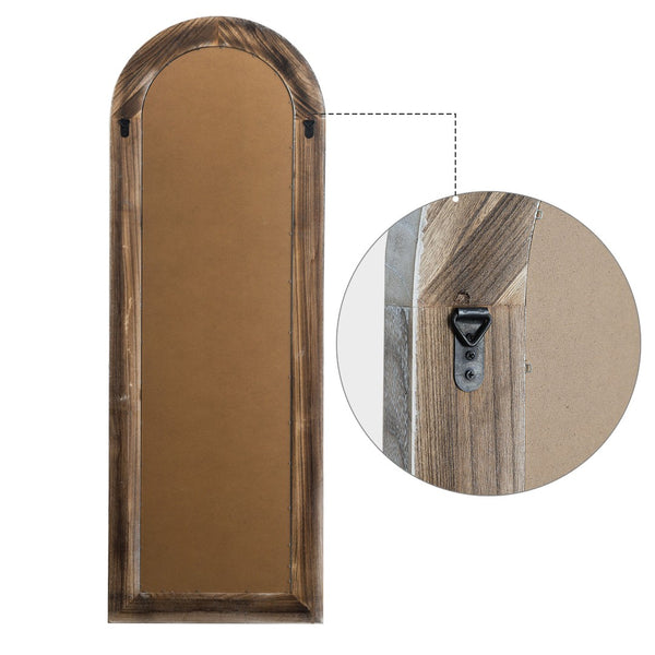 HomeRoots 64" Elegant Arched Full-Length Mirror in White Solid Wood Frame - Perfect for Any Decor Style! 691636