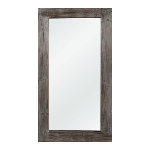HomeRoots 71" Charcoal Solid Wood Framed Full-Length Mirror - Rustic Charm for Home & Commercial Spaces Decor 691637