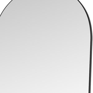 HomeRoots 67" Black Metal Arch Full-Length Mirror - Stylish Freestanding & Wall-Mount Design for Any Space 691640