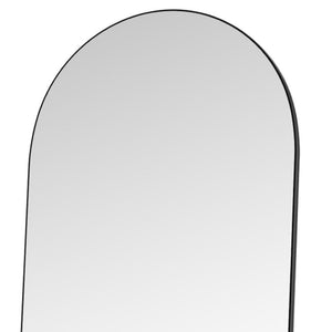 HomeRoots 67" Black Metal Arch Full-Length Mirror - Stylish Freestanding & Wall-Mount Design for Any Space 691640