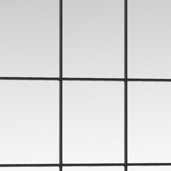 HomeRoots 69" Black Metal Windowpane Mirror – Modern Full-Length Reflector for Stylish Entryways & Spaces 691642